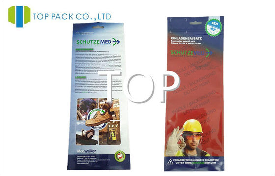 Tas aluminium Foil Matte Printing Insole Zipper kantong plastik dilaminasi kemasan