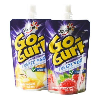La soudure à chaud de Comestics a jailli des poches mettent en sac avec le bec/chapeau, emballage liquide flexible