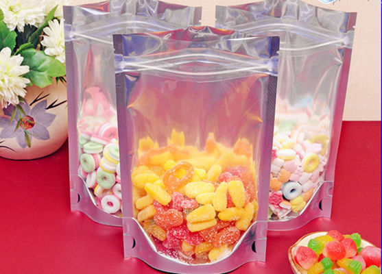 Бортовые ясные Resealable полиэтиленовые пакеты одно, Reclosable стоят вверх мешки фольги