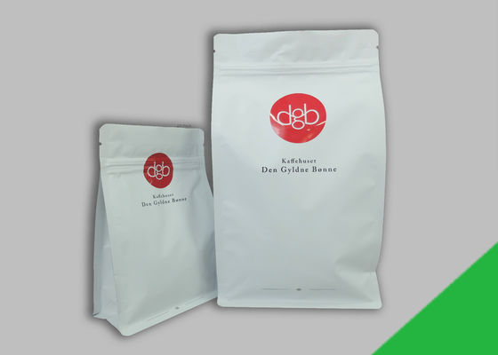 Fantastischer flache Unterseiten-Kaffee-Beutel mit Luftventil-ausgerüstetem wiederverwendbarem