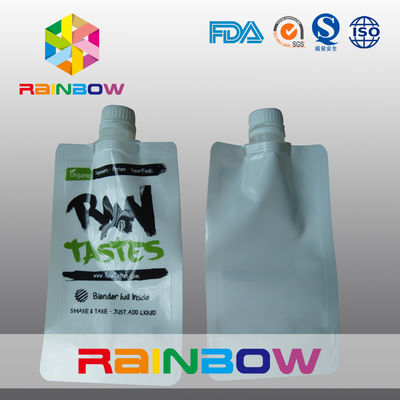 Nylon stratifié 3 - logo imprimé automatisé par emballage blanc latéral de poche de bec