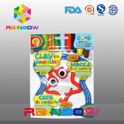 Coloreful imprimiu a janela dianteira Bopp/sacos de Opp com o entalhe do furo e do rasgo do cair