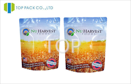 पोषण पाउडर प्रकार खाद्य पैकेजिंग बैग Resealable जिपर स्थायी
