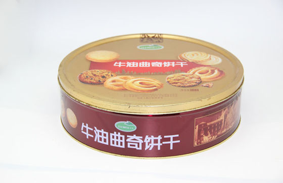 Kim loại Vòng quà tặng / Cookie Tin Can Bao bì Đối với trang trí SGS ROHS