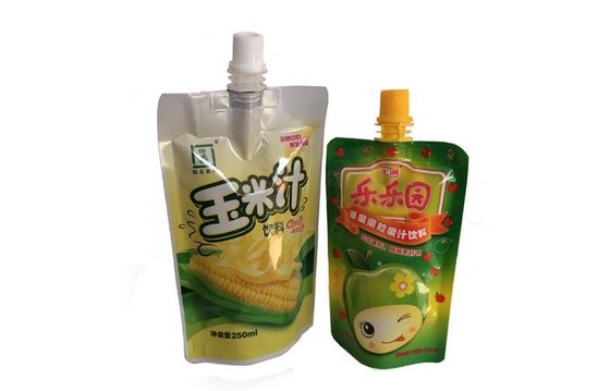 PET / NY / PE Spout Pouch Packaging Stand Up Barrier Bag For Juice