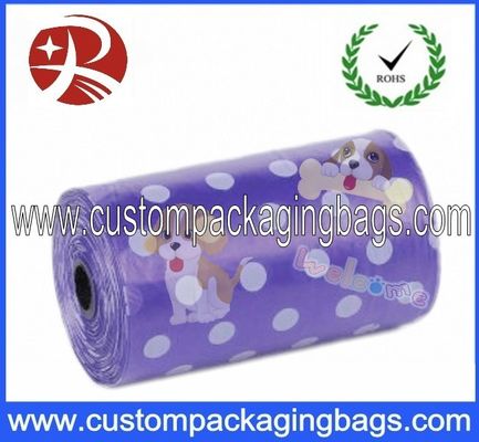 LDPE/EPI 생물 분해성 주문 자주색 개 고물은 목록으로 자루에 넣습니다