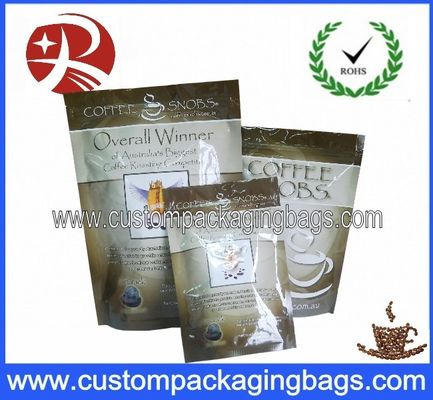 Reciclável levante-se sacos de empacotamento do café com válvula e zíper de ar