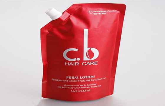 La poche en plastique de bec, tiennent le sac avec le bec/chapeau pour le shampooing de emballage