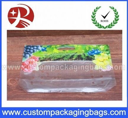 अंगूर प्लास्टिक टुकड़े टुकड़े में स्लाइडर Ziplock ताजा तल कली बैग पुनर्नवीनीकरण