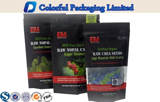 Tear Notch MOPP / VMPET reusable food packaging pouches for Candy / snack