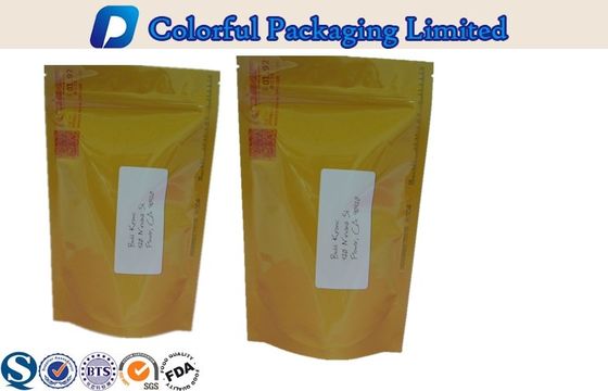 l'abitudine ha stampato di alluminio sta sulle borse del sacchetto della chiusura lampo per carne, alimento congelato, alimento per animali domestici