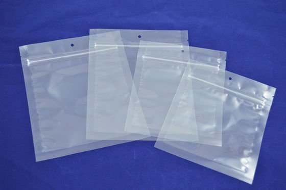 Eco Snack Food Poly Zipper Pouches Packaging Clear SGS FDA Approved