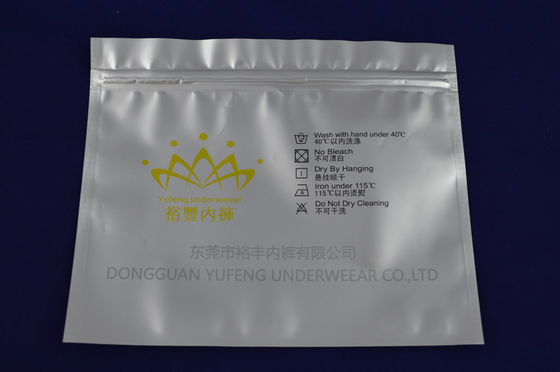 Anti - Static Aluminium Foil Zipper Pouch Packaging / Flat Reclosable Ziplock Bags