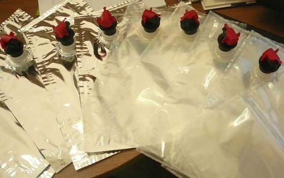 Bag in box riutilizzabile di plastica di imballaggio flessibile con il becco, borse d'argento della BUSBANA FRANCESE per il succo del vino
