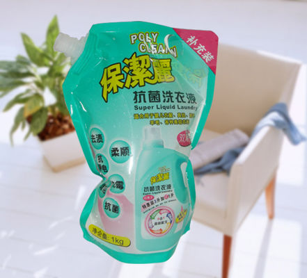 パッキングの洗濯洗剤のための帽子が付いているプラスチックによってカスタマイズされる永続的なホイルの口の袋