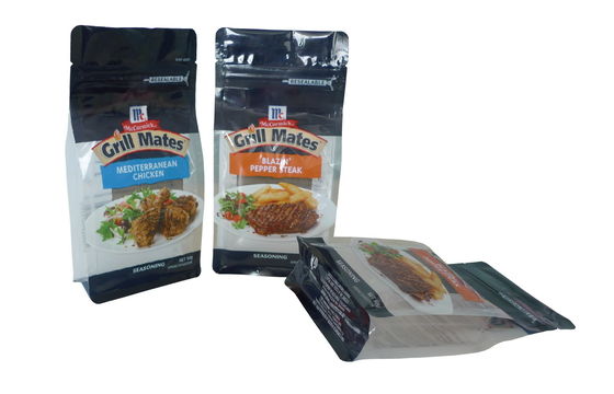 La poche Zippered de fond plat pour le poulet, tiennent le sac de poche