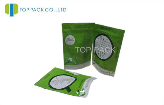 Green Tea Plastic Stand Up Pouches 500 Gram with Bottom Gusset