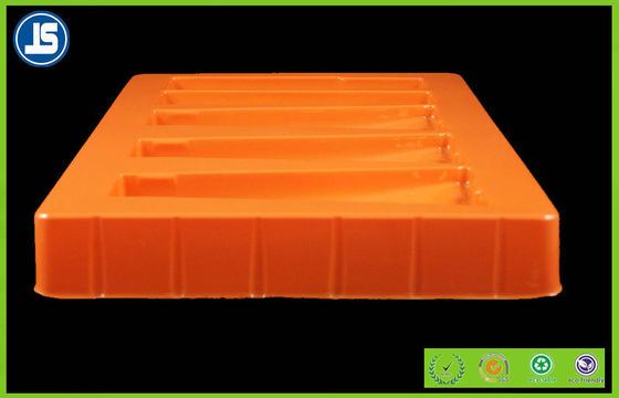 Turuncu dikdörtgen PVC plastik kozmetik tepsiler Blister kart paketleme