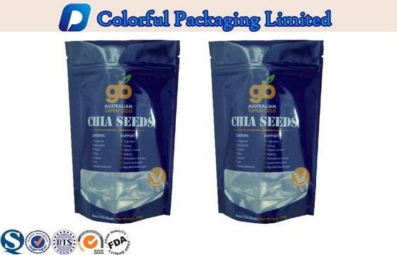 Aluminum Foil Linded Resealable Stand Up Pouch Food Grade With Zipper Top / Window