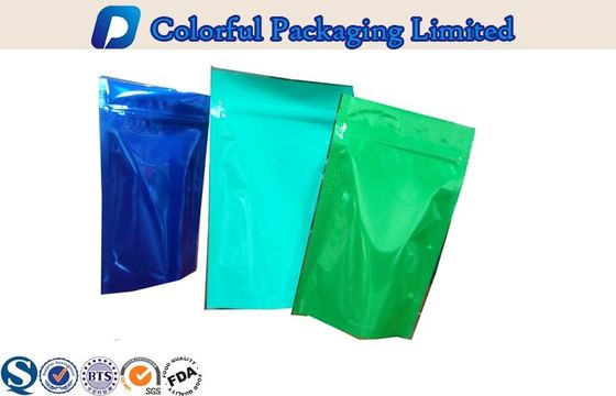 Colorful MOPP / PET / PE Aluminum Foil Stand up Pouch for coffee , tea , dry fruit
