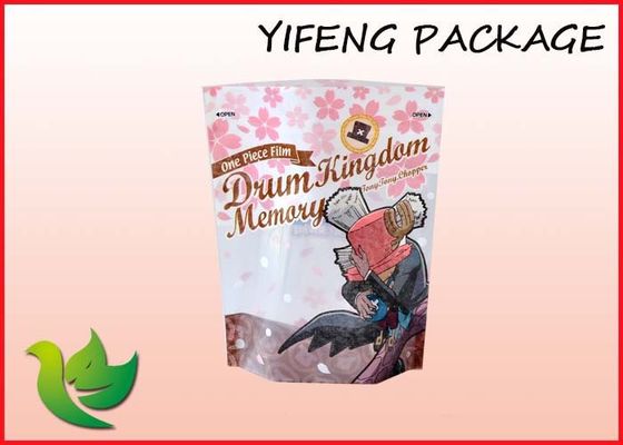Custom Logo Plastic Stand Up Pouches With Zipper For Food Packaging