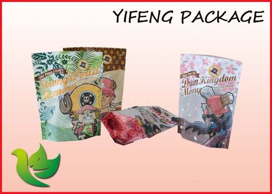 Custom Logo Plastic Stand Up Pouches With Zipper For Food Packaging