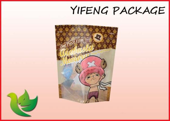 Food Packaging Plastic Stand Up Pouches With Clear Window