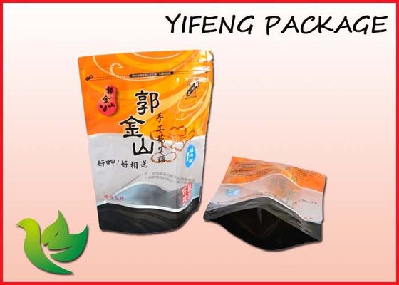 PET / PE Zippered Stand Up Pouch Packaging Bag For Solt 3 Layer Oil Proof