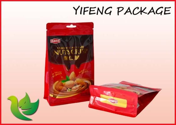 Изготовленный на заказ бортовой мешок плоского дна Gusset с застежкой -молнией для упаковки еды