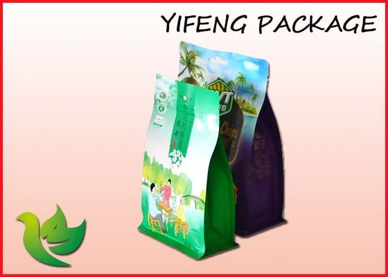 Snack Packaging Flat Bottom Pouch 9 Colors Gravure Printing Reclosable Pouch