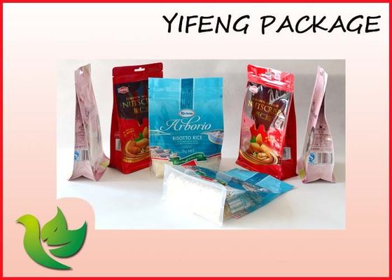 Clear PE BOPP Plastic Block Bottom Bag Custom Printed Bag For Frozen Food
