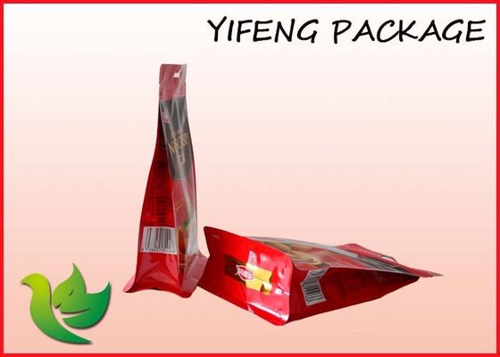 Clear PE BOPP Plastic Block Bottom Bag Custom Printed Bag For Frozen Food
