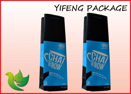 Tin Tie Coffee Packaging Bags Paper Stand Up Flat Bottom Pouch 3 Layers