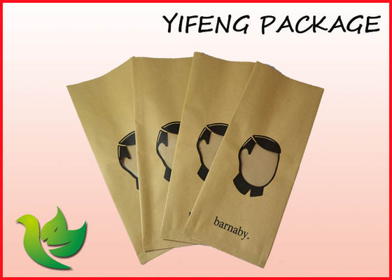 Side Gusset Coffee Packaging Bags Block Bottom Kraft Paper Pouch Matt / Gloss