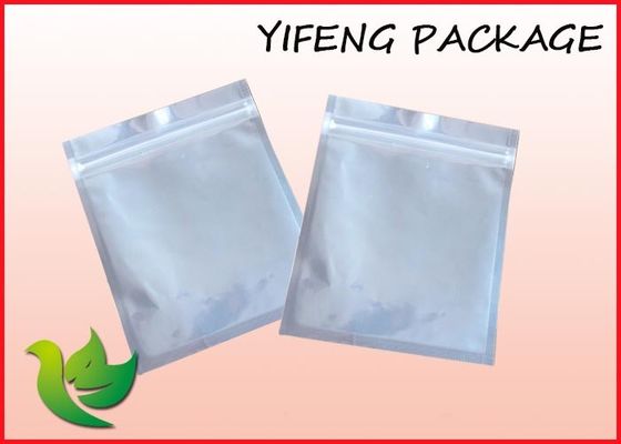 Flat Zippered Pouch 3 Sides Sealing Aluminum Foil Lined Bag For Snacks