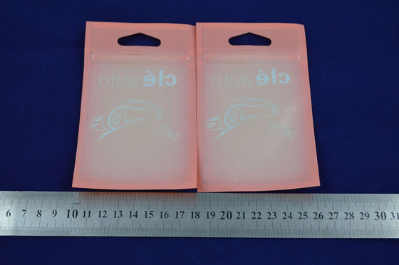 Rosa verpackender Dichtungs-kleiner Reißverschluss zugemachter Beutel, flache Polytaschen mit Ventil
