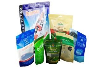 Food Grade Reclosable Stand Up Plastic Zipper Pouch Packaging With Handle