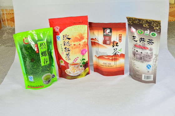 Tinggi Barrier Moisture Bukti Food Grade Stand Up Kemasan Tas Tea