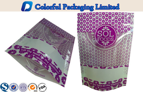 Food Resealed Stand Up Pouch , Zip Lock for Food Packaging