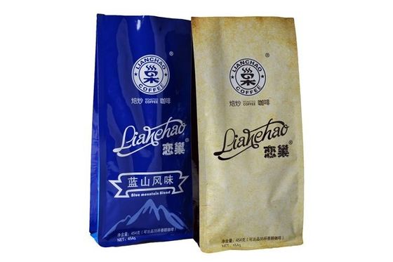 Freundlicher Kaffee Eco, der flache Unterseiten-Beutel/verpacken, wiederversiegelbare stehen oben Beutel