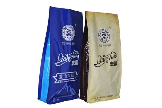 Freundlicher Kaffee Eco, der flache Unterseiten-Beutel/verpacken, wiederversiegelbare stehen oben Beutel