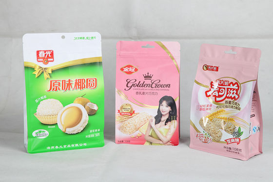Custom Flexible Packaging For Candy , Flat Bottom Plastic Bags OEM