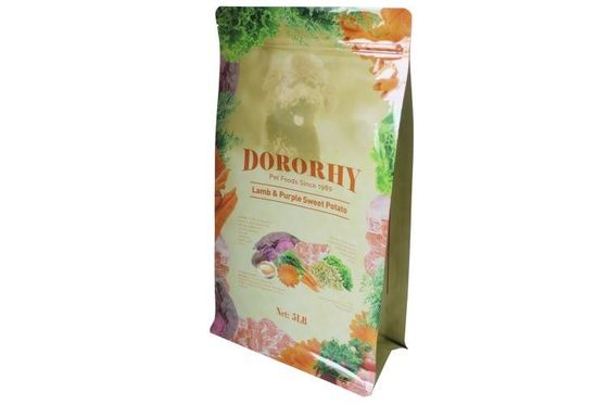 Custom Laminated Packaging Stand Up Pouch With Zipper For Pet Food