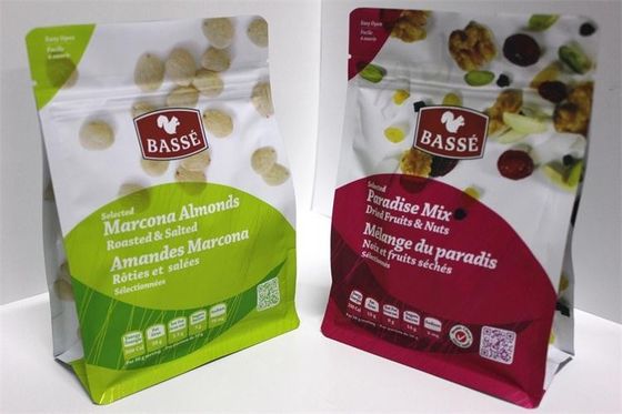 Transparent Flexible Flat Bottom Plastic Bags in PET / VMPET / PE