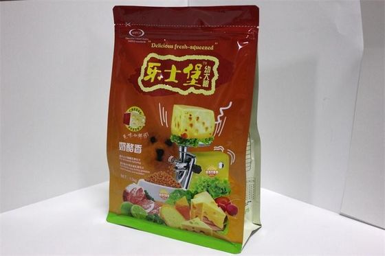 Unique Food Packaging Flat Bottom Pouch for Cocoa , Cookies , Powder Mixes