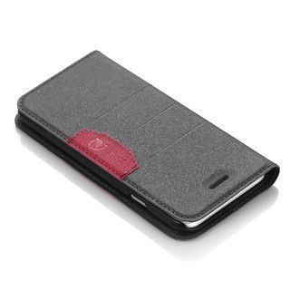 Black Luxury Flat Leather Flip Stand Wallet Case Cover For Apple iPhone 6 4.7"