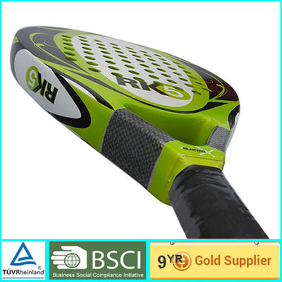 De vlakke greep van de de Racket volledige dekking Pu van de gezichts Grafietpeddel voor de opleiding van 26.5 x 25.8cm